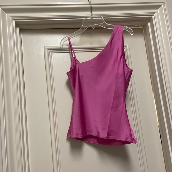 Nasty Gal Satin Asymmetric Cami Top NWT - Picture 5 of 8